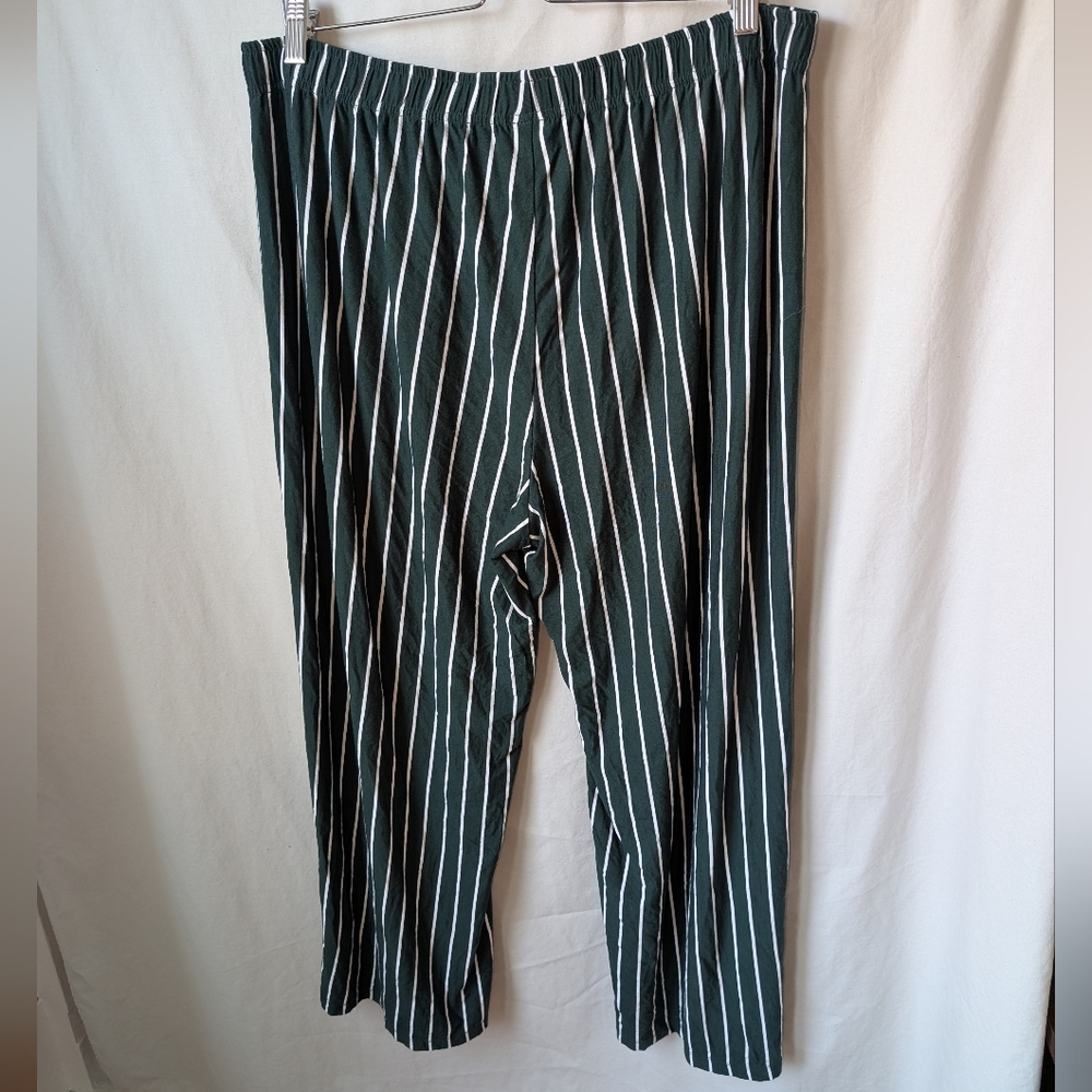 Lake Kimono Pajama Set 2XL XXL Wrap Top Pants DreamKnit Green Stripe Women Modal - Picture 8 of 10